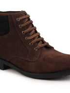 Shop Men Brown Suede Leather Chukka High Ankle Boot For Biking|Hiking|Trekking Online.