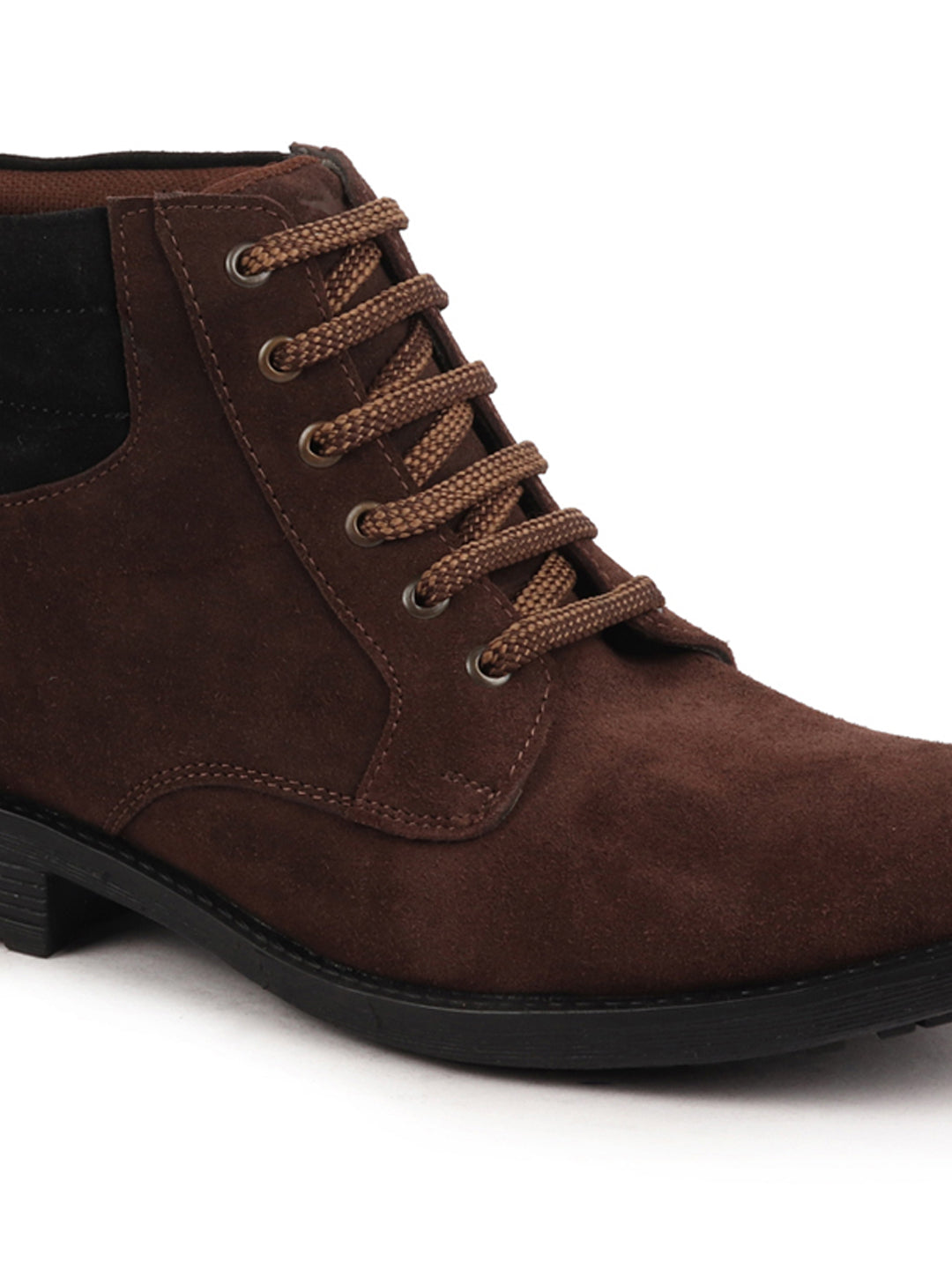 Shop Men Brown Suede Leather Chukka High Ankle Boot For Biking|Hiking|Trekking Online.