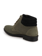 Shop Men Olive Suede Leather Chukka High Ankle Boot For Biking
