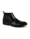 Shop Men Black Formal Slip On Mid Top Ankle Classic Buckle Monk Strap Chelsea Boots Online.