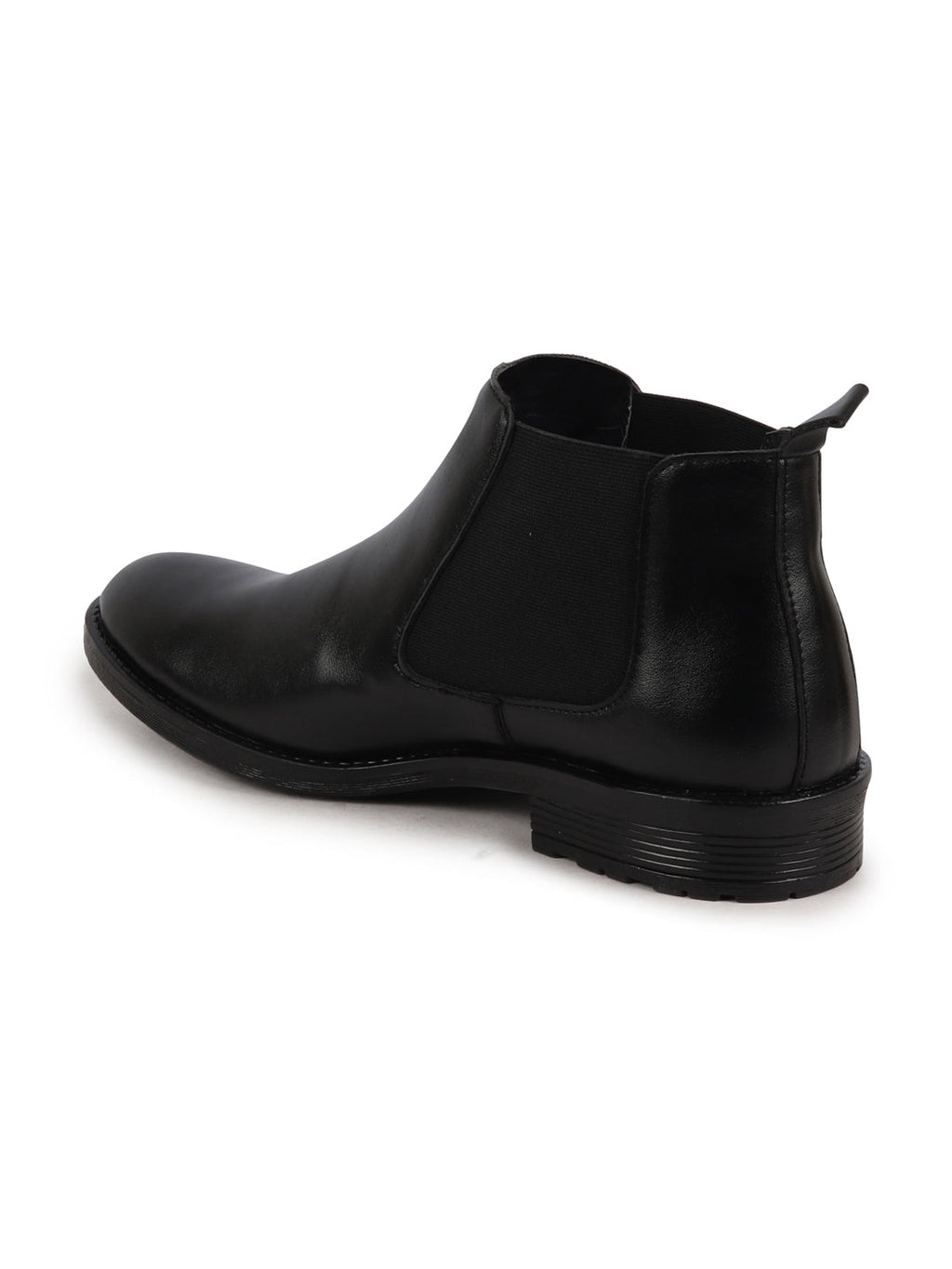 Shop Men Black Formal Slip On Mid Top Ankle Classic Buckle Monk Strap Chelsea Boots Online.