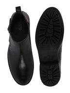Shop Men Black Formal Slip On Mid Top Ankle Classic Buckle Monk Strap Chelsea Boots Online.