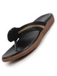 Women Black Shiny Beads T-Strap Slipper With Cushioned Footbed|Party|Office Wear|Weekend