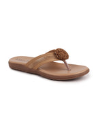 Shop Women Cheeku Shiny Beads T-Strap Slipper With Cushioned Footbed|Party|Office Wear|Weekend Online.