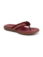 Shop Women Cherry Shiny Beads T-Strap Slipper With Cushioned Footbed|Party|Office Wear|Weekend Online.