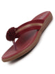 Women Cherry Shiny Beads T-Strap Slipper With Cushioned Footbed|Party|Office Wear|Weekend