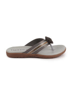 Shop Women Grey Shiny Beads T-Strap Slipper With Cushioned Footbed|Party|Office Wear|Weekend Online.