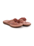 Shop Women Pink Shiny Beads T-Strap Slipper With Cushioned Footbed|Party|Office Wear|Weekend Online.