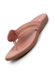 Women Pink Shiny Beads T-Strap Slipper With Cushioned Footbed|Party|Office Wear|Weekend