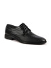 Men Black Leopard Textured Derby Formal Lace Up Shoes For Office|Work|Wedding|Party