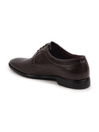 Shop Men Brown Leopard Textured Derby Formal Lace Up Shoes For Office|Work|Wedding|Party Online.