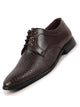 Men Brown Leopard Textured Derby Formal Lace Up Shoes For Office|Work|Wedding|Party