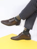 Men Light Brown Leopard Textured Derby Formal Lace Up Shoes For Office|Work|Wedding|Party