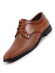 Men Tan Leopard Textured Derby Formal Lace Up Shoes For Office|Work|Wedding|Party