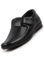 Shop Men Black Shoes Style Casual Slip On Adjustable Strap Velcro Sandal For All Day Comfort Online.
