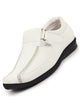 Men White Shoes Style Casual Slip On Adjustable Strap Velcro Sandal For All Day Comfort