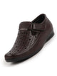 Men Brown Breathable Laser Cut Shoes Style Casual Slip On Sandal For All Day Comfort
