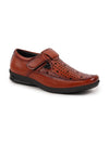 Shop Men Tan Breathable Laser Cut Shoes Style Casual Slip On Sandal For All Day Comfort Online.