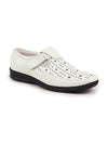Shop Men White Breathable Laser Cut Shoes Style Casual Slip On Sandal For All Day Comfort Online.
