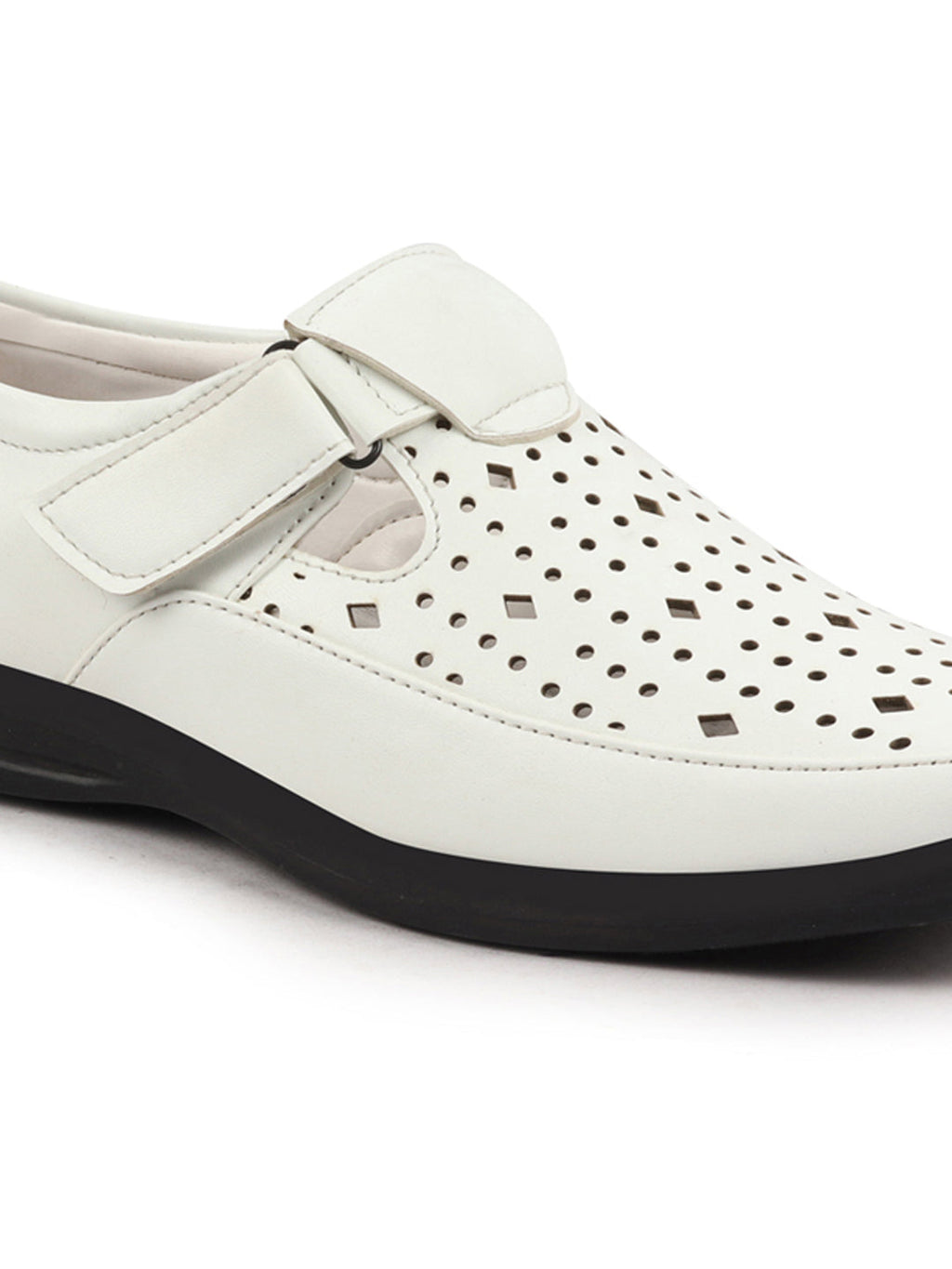 Shop Men White Breathable Laser Cut Shoes Style Casual Slip On Sandal For All Day Comfort Online.
