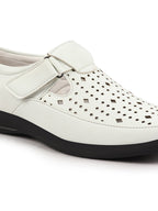 Shop Men White Breathable Laser Cut Shoes Style Casual Slip On Sandal For All Day Comfort Online.