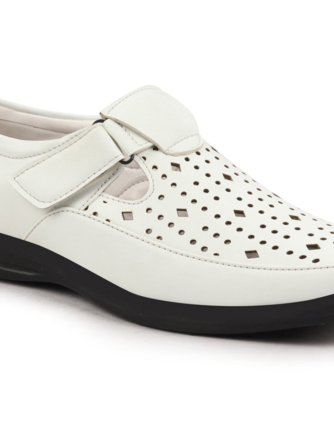 Shop Men White Breathable Laser Cut Shoes Style Casual Slip On Sandal For All Day Comfort Online.
