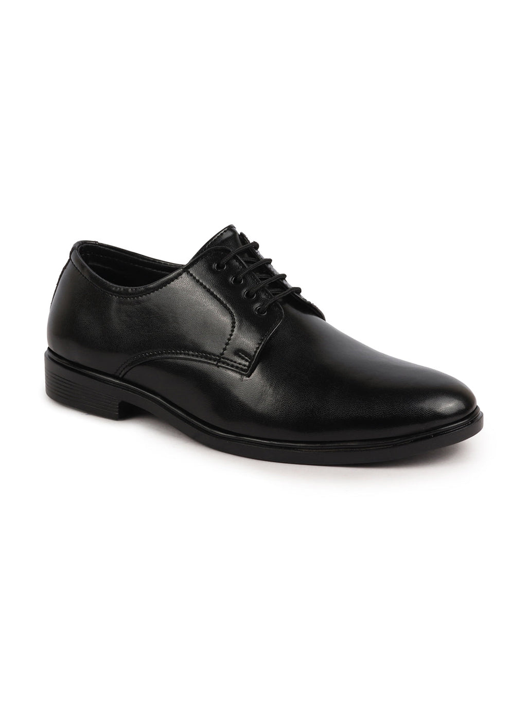 Shop Men Black Formal Dress Lace Up Derby Shoes With Cushioned Footbed For Office|Work Online.
