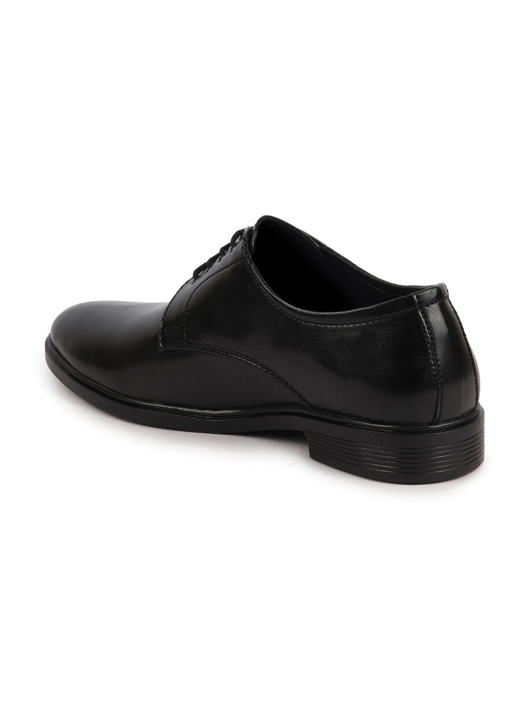 Shop Men Black Formal Dress Lace Up Derby Shoes With Cushioned Footbed For Office|Work Online.