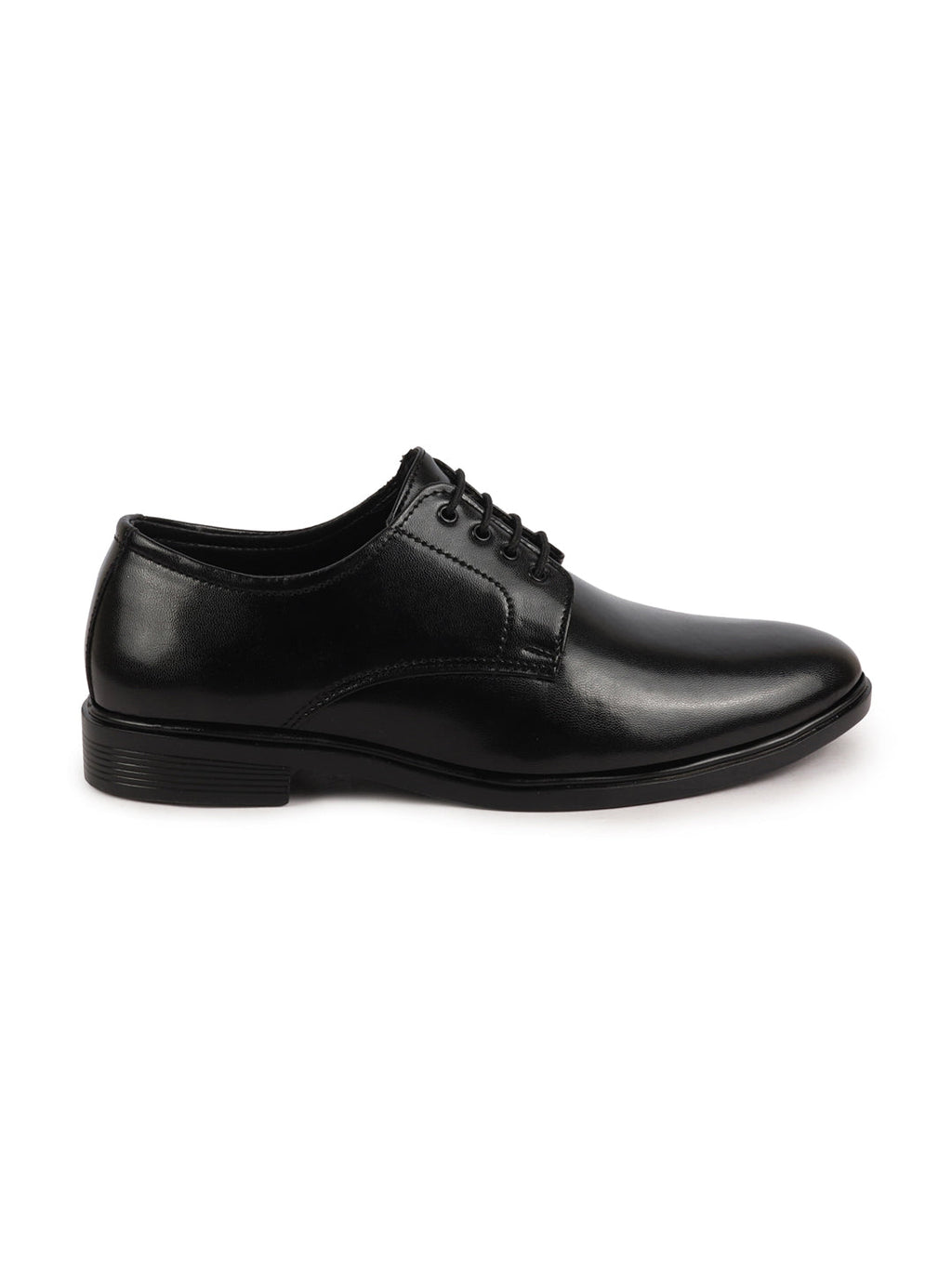 Shop Men Black Formal Dress Lace Up Derby Shoes With Cushioned Footbed For Office|Work Online.
