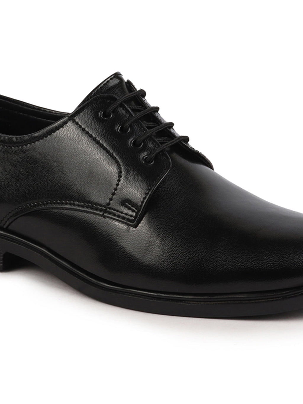 Shop Men Black Formal Dress Lace Up Derby Shoes With Cushioned Footbed For Office|Work Online.