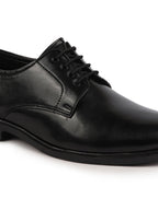 Shop Men Black Formal Dress Lace Up Derby Shoes With Cushioned Footbed For Office|Work Online.
