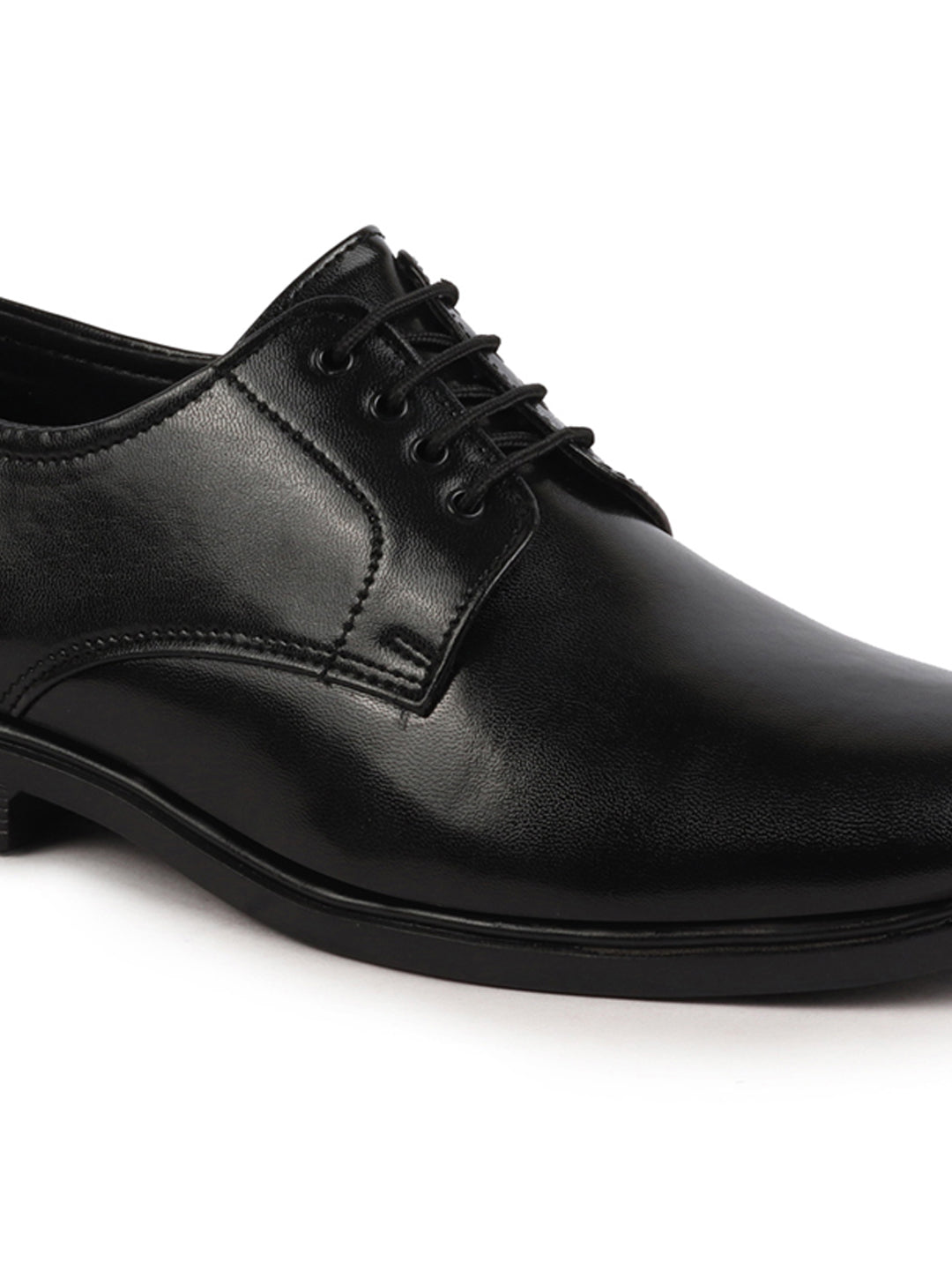 Shop Men Black Formal Dress Lace Up Derby Shoes With Cushioned Footbed For Office|Work Online.