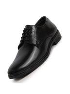 Men Black Formal Dress Lace Up Derby Shoes With Cushioned Footbed For Office|Work
