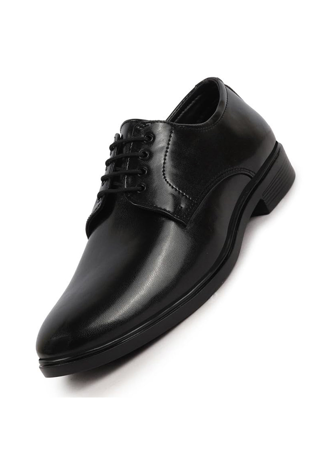 Men Black Formal Dress Lace Up Derby Shoes With Cushioned Footbed For Office|Work