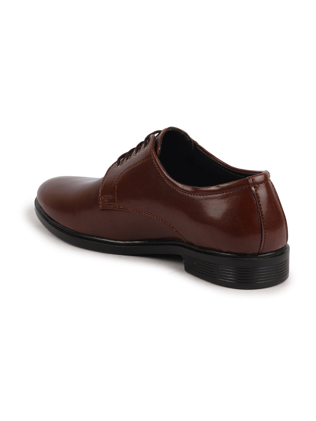 Shop Men Brown Formal Dress Lace Up Derby Shoes With Cushioned Footbed For Office|Work Online.