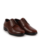 Shop Men Brown Formal Dress Lace Up Derby Shoes With Cushioned Footbed For Office|Work Online.