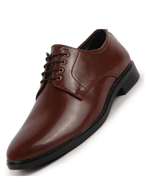 Shop Men's Brown Formal Lace Up Derby Shoe For Office Online – FAUSTO.in