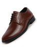 Men Brown Formal Dress Lace Up Derby Shoes With Cushioned Footbed For Office|Work