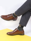 Shop Men Brown Formal Dress Lace Up Derby Shoes With Cushioned Footbed For Office|Work Online.