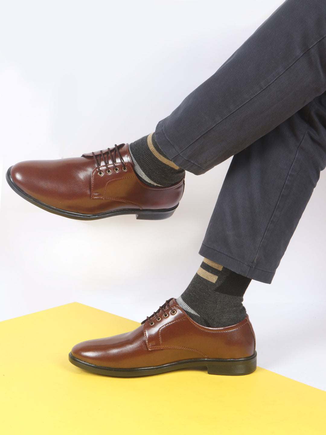 Shop Men's Brown Formal Lace Up Derby Shoe For Office Online