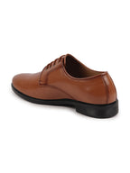 Shop Men Tan Formal Dress Lace Up Derby Shoes With Cushioned Footbed For Office|Work Online.