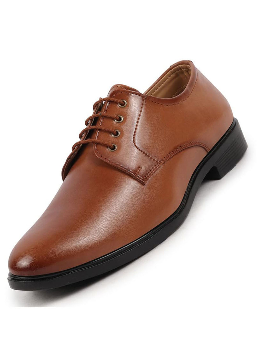 Shop Men's Tan Formal Dress Derby Shoes Footbed Online 10