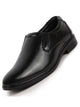 Men Black Formal Dress Slip On Shoes With Cushioned Footbed For Office|Work|Loafer|Half Shoes|Cut Shoe