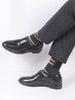 Men Black Formal Dress Slip On Shoes With Cushioned Footbed For Office|Work|Loafer|Half Shoes|Cut Shoe