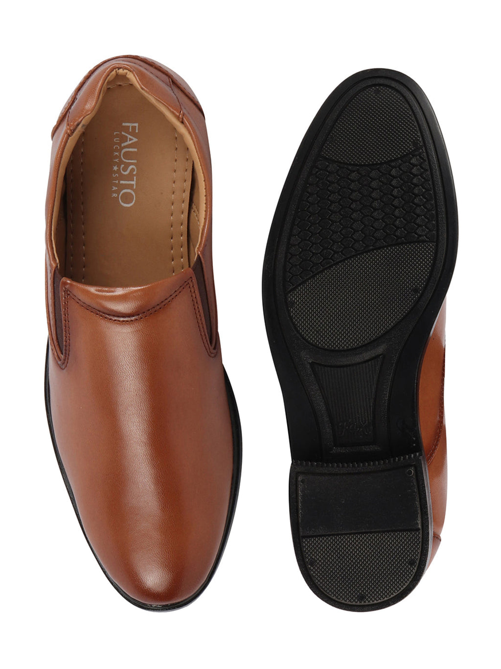 Shop Men Tan Uniform Dress Anti Skid Sole Slip On Formal Shoes For Office|Work|Party Online.