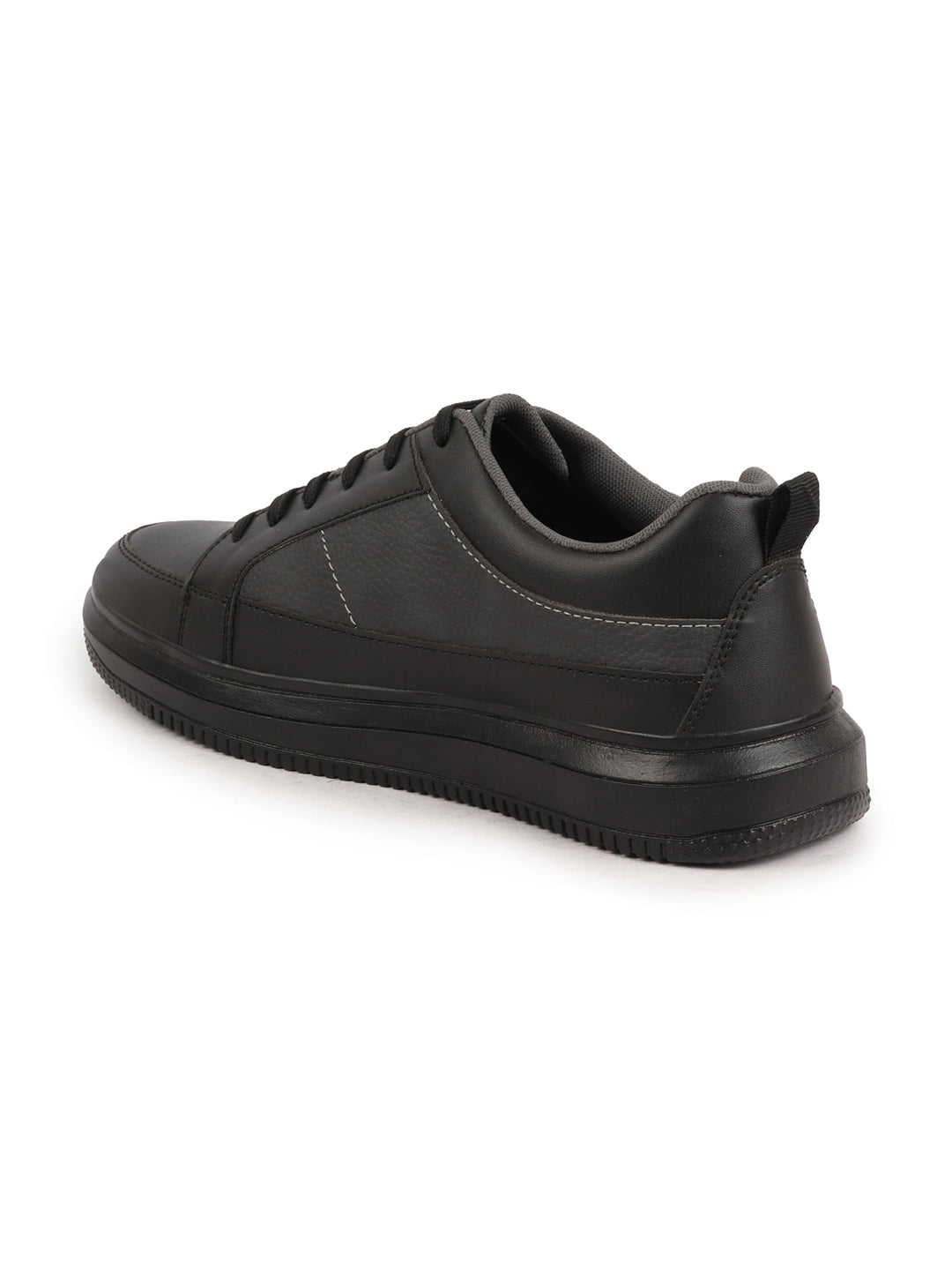 Shop Men Black Classic Chunky Lace Up Sneaker Ankle Shoes|Walking|Low Top|Casual Shoe Online.