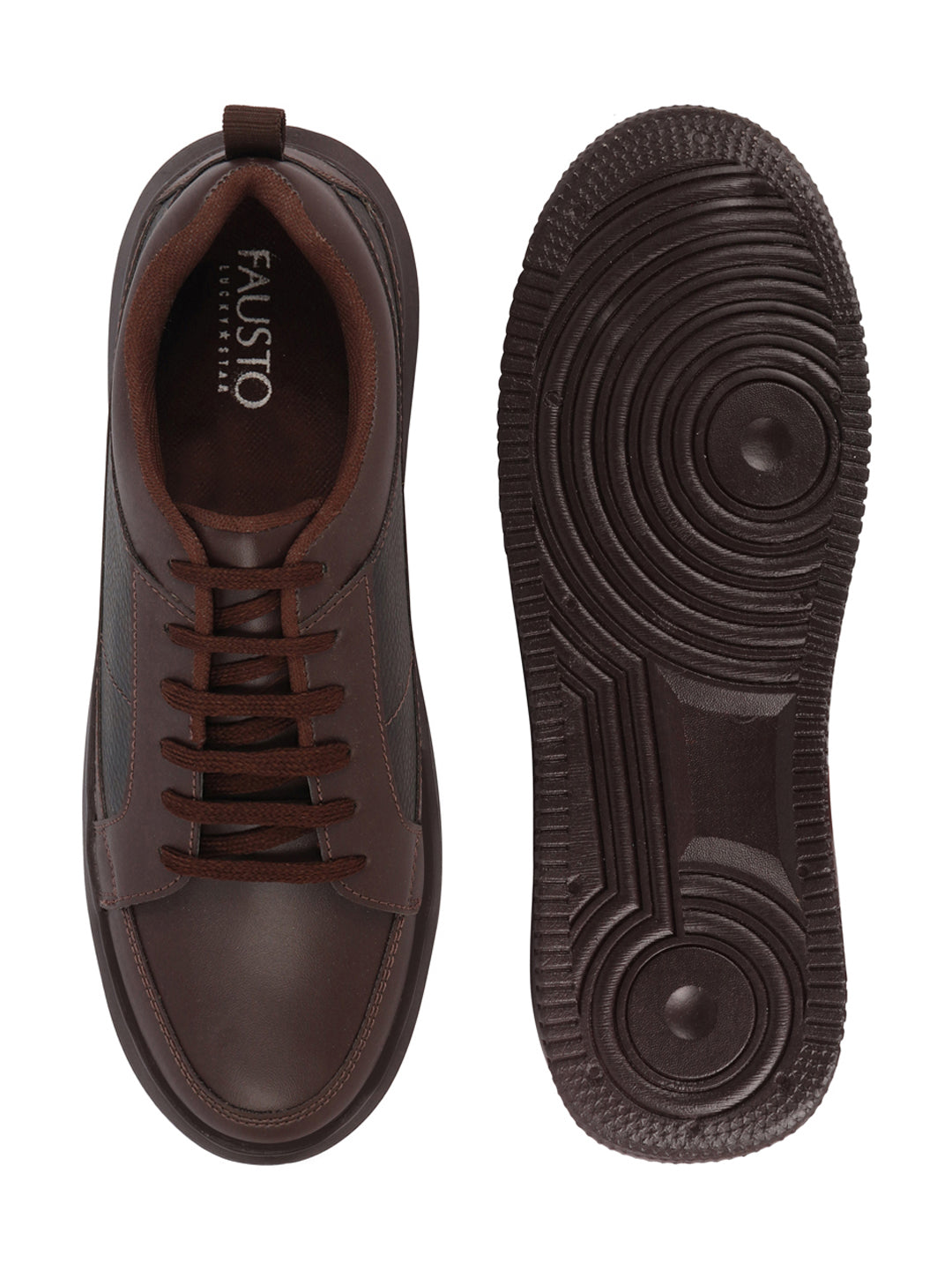 Shop Men Brown Classic Chunky Lace Up Sneaker Ankle Shoes