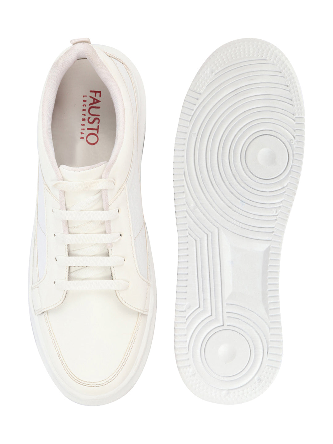 Shop Men White Classic Chunky Lace Up Sneaker Ankle Shoes