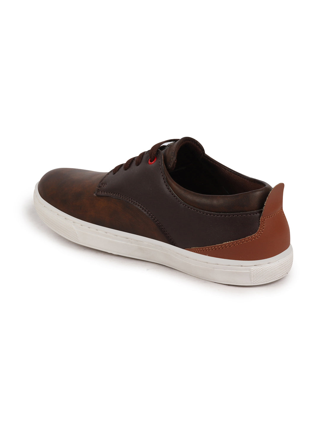 Shop Men Brown Lace Up Trendy All Day Comfortable Lightweight Sneakers Casual Outfit Shoes Online.