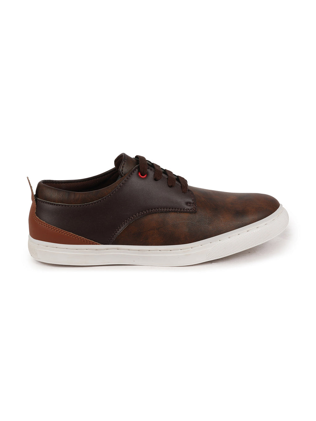 Shop Men Brown Lace Up Trendy All Day Comfortable Lightweight Sneakers Casual Outfit Shoes Online.